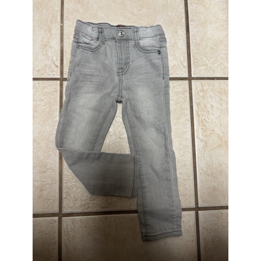 7 for all mankind jeans Toddler Girls 3t Gray Adjustable Waist Skinny